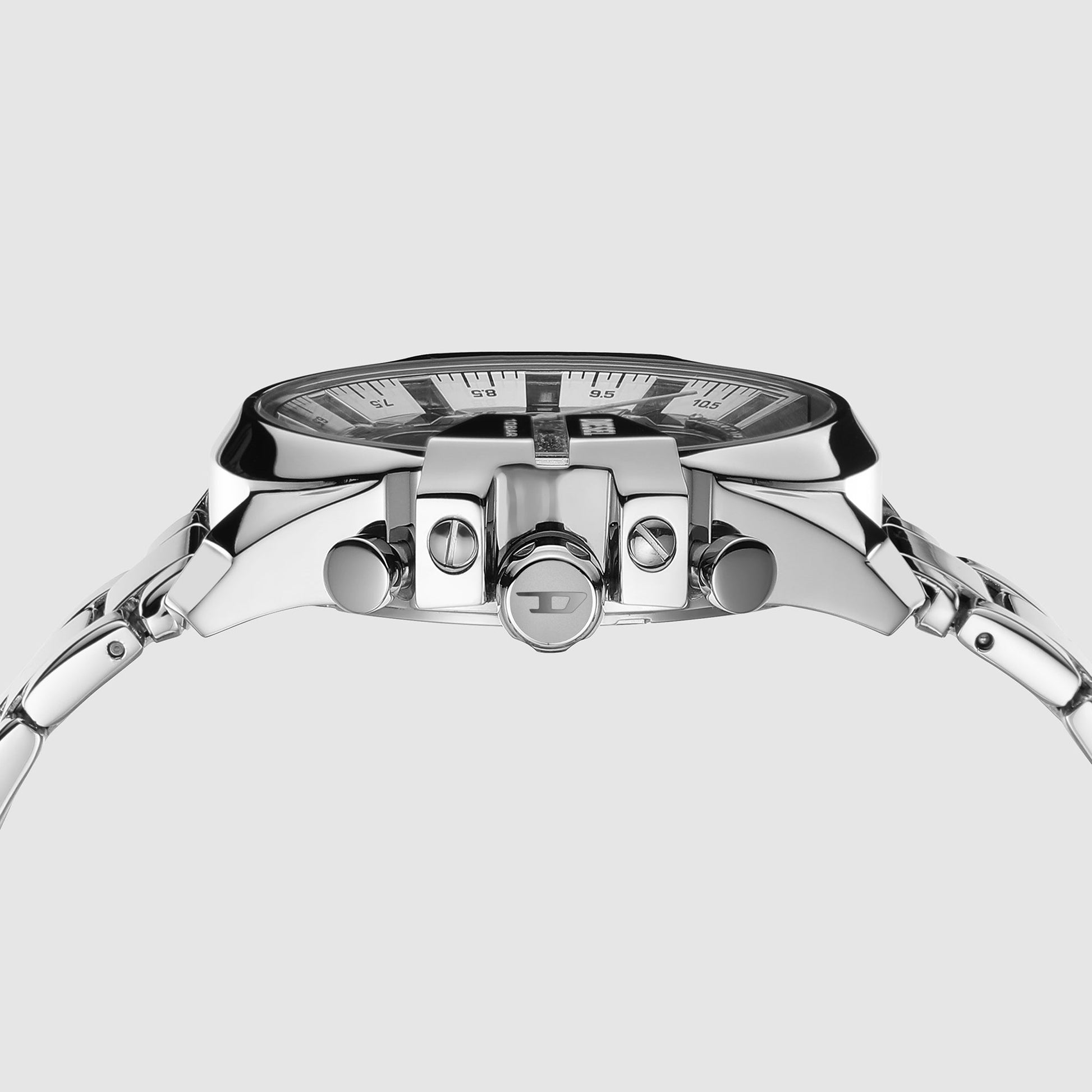 Baby Chief Men Quartz Silver Dial Chronograph Stainless Steel Watch DZ4652