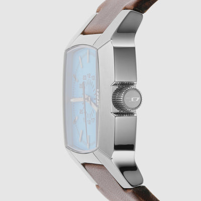 Cliffhanger Men Quartz Blue Dial Analog Leather Watch DZ1998
