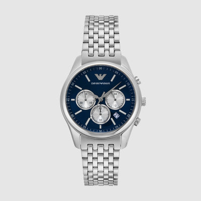 Antonio Men Quartz Blue Dial Chronograph Stainless Steel Watch AR11582