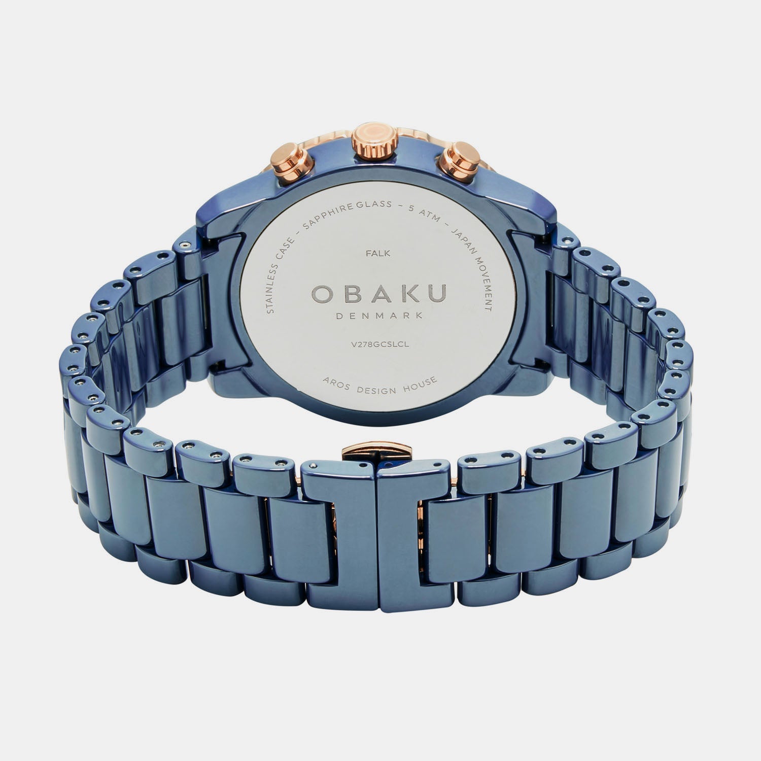 Falk Men Quartz Blue Dial Analog Ceramic Watch V278GCSLCL