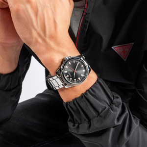 Champ Men Quartz Black Dial Analog Stainless Steel Watch GW0718G1