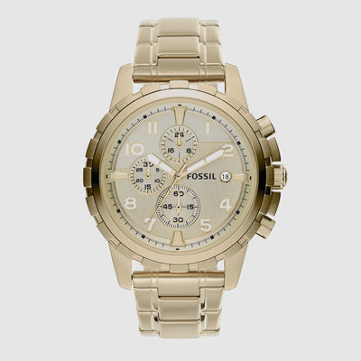 Dean Men Quartz Champagne Dial Chronograph Stainless Steel Watch FS4867