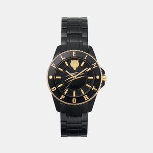 Glam Women Quartz Black Dial Analog Stainless Steel Watch PSKBA1023