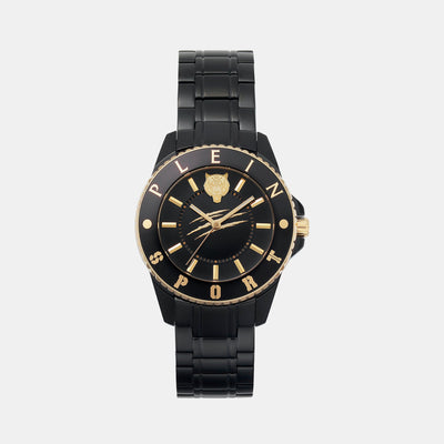 Glam Women Quartz Black Dial Analog Stainless Steel Watch PSKBA1023