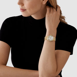 Camille Women Quartz White Dial Analog Stainless Steel Watch MK4801