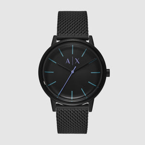 Cayde Men Quartz Black Dial Analog Stainless Steel Watch AX2760