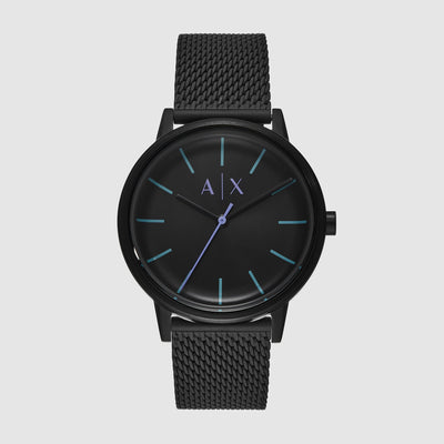 Cayde Men Quartz Black Dial Analog Stainless Steel Watch AX2760