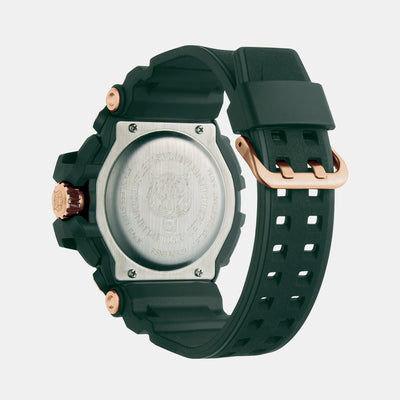 Combat Men Quartz Black Dial Analog-Digital Silicone Watch PSNBA0323