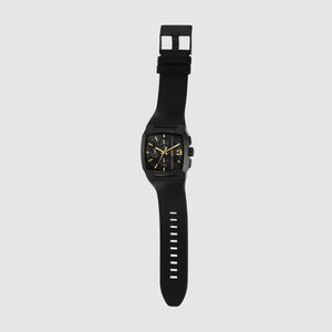 Cliffhanger Men Quartz Black Dial Chronograph Leather Watch DZ4645
