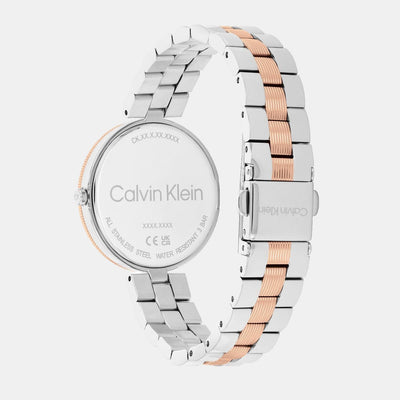Gleam Women Quartz Silver & White Dial Analog Stainless Steel Watch 25100040