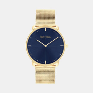 Ck Iconic Unisex Quartz Blue Dial Analog Stainless Steel Watch 25200153
