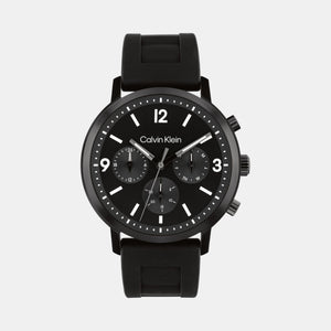 Gauge Men Quartz Black Dial Chronograph Leather Watch 25200461