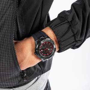 Guess Sport Men Quartz Black Dial Analog Silicone Watch GW0712G1
