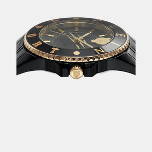 Glam Women Quartz Black Dial Analog Stainless Steel Watch PSKBA1023