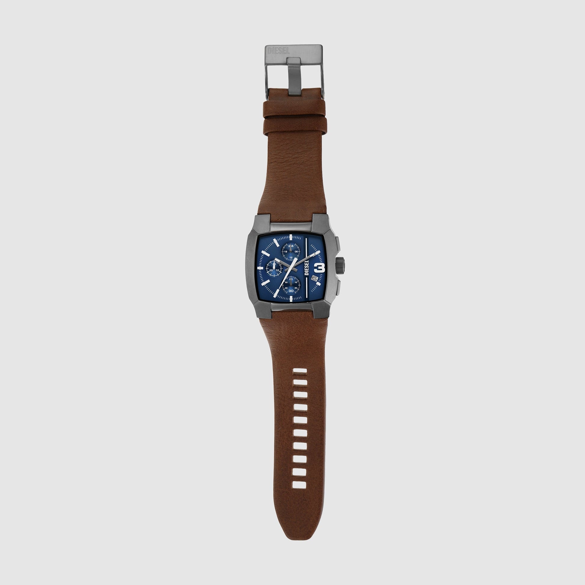 Cliffhanger Men Quartz Blue Dial Chronograph Leather Watch DZ4641