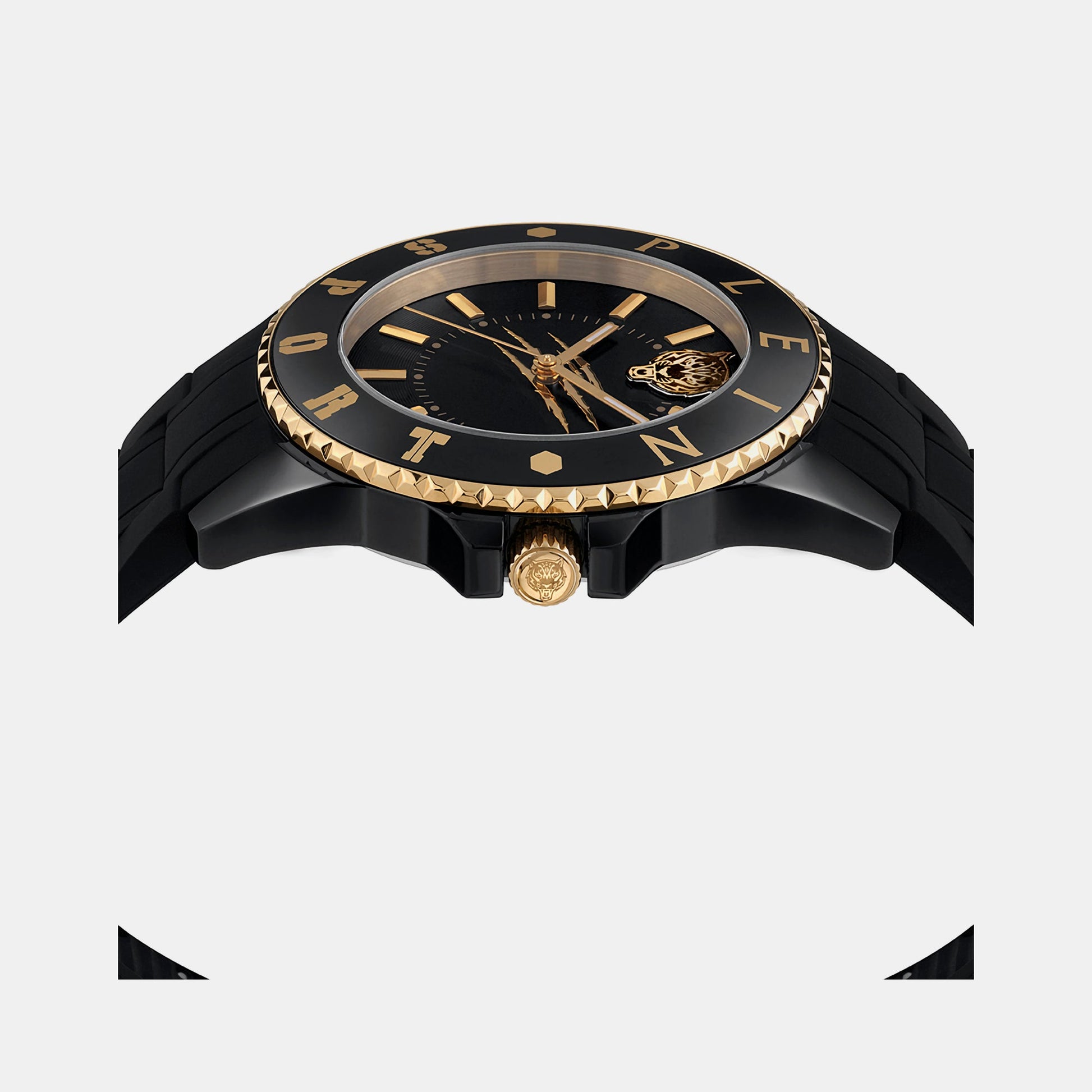 Glam Women Quartz Black Dial Analog Silicone Watch PSKBA0323