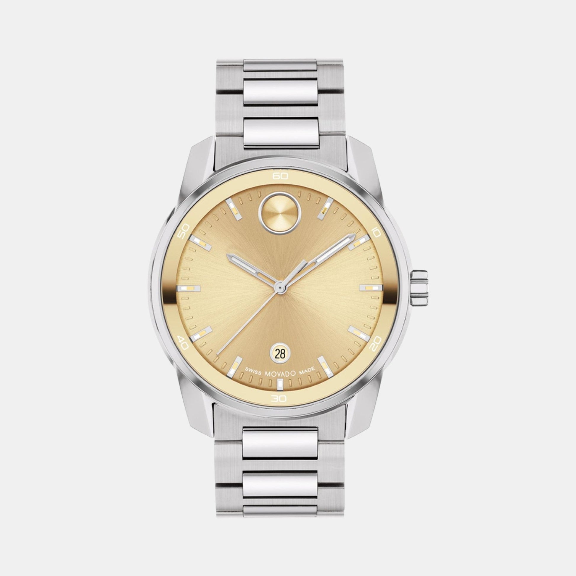 Bold Men Quartz Gold Dial Analog Stainless Steel Watch 3601203