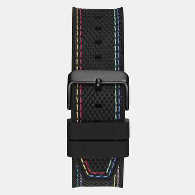 Guess Trend Men Quartz Black Dial Analog Silicone Watch GW0701G1