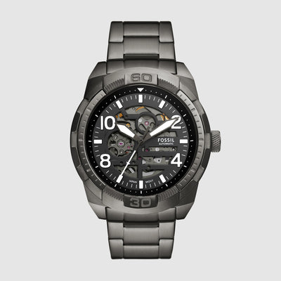 Bronson Men Automatic Black Dial Analog Stainless Steel Watch ME3255