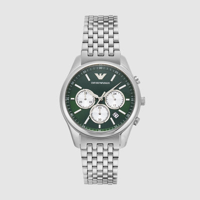 Antonio Men Quartz Green Dial Chronograph Stainless Steel Watch AR11581
