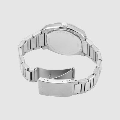 Everett Men Quartz Blue Dial Analog Stainless Steel Watch FS6054