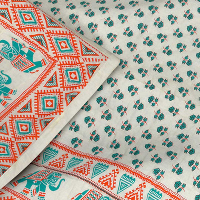 Colorful Floral Jaipuri Double Bed Quilt