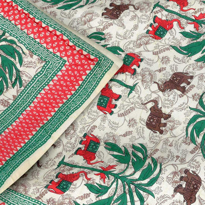 Colorful Forest Jaipuri Double Bed Quilt