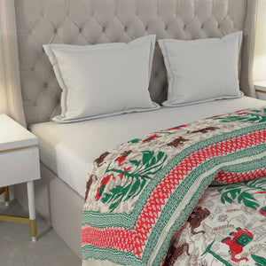 Colorful Forest Jaipuri Double Bed Quilt