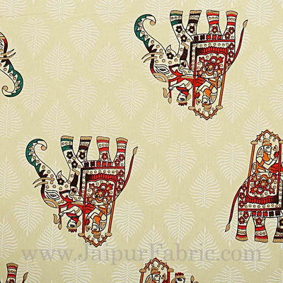 Jaipur Razai Double Bed With Satrangi Elephant Pattern Combo Pack