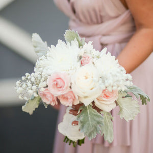 Soft Pink and Sage Green Wedding Flowers