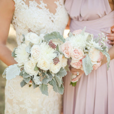 Soft Pink and Sage Green Wedding Flowers