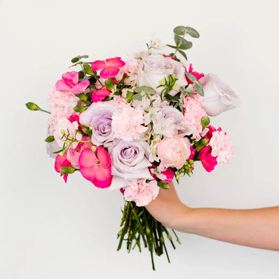 Dreamy Pink Garden Flower Bouquet