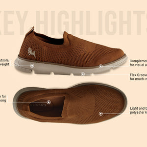Dress Slip Ons : Brown