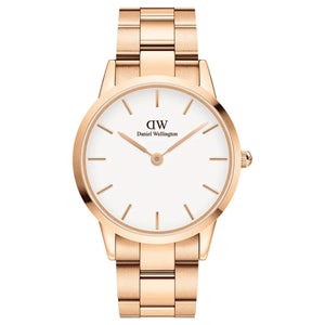Iconic Link White & Rose Gold