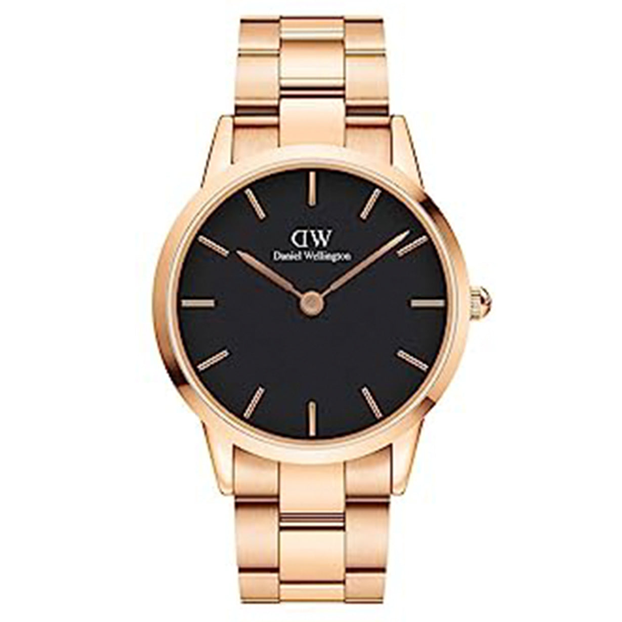 Iconic Link Black & Rose Gold