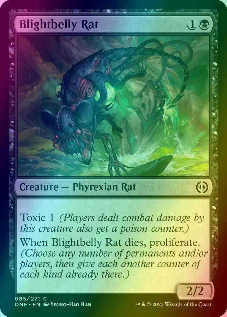 Blightbelly Rat [85] [Phyrexia: All Will Be One] [Foil]