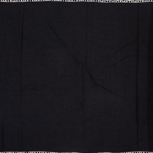 Black Woven Jaipur Cotton Saree Printed With Florals  Motifs