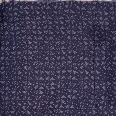 Violet Woven Jaipur Cotton Saree Printed With Floral  Motifs