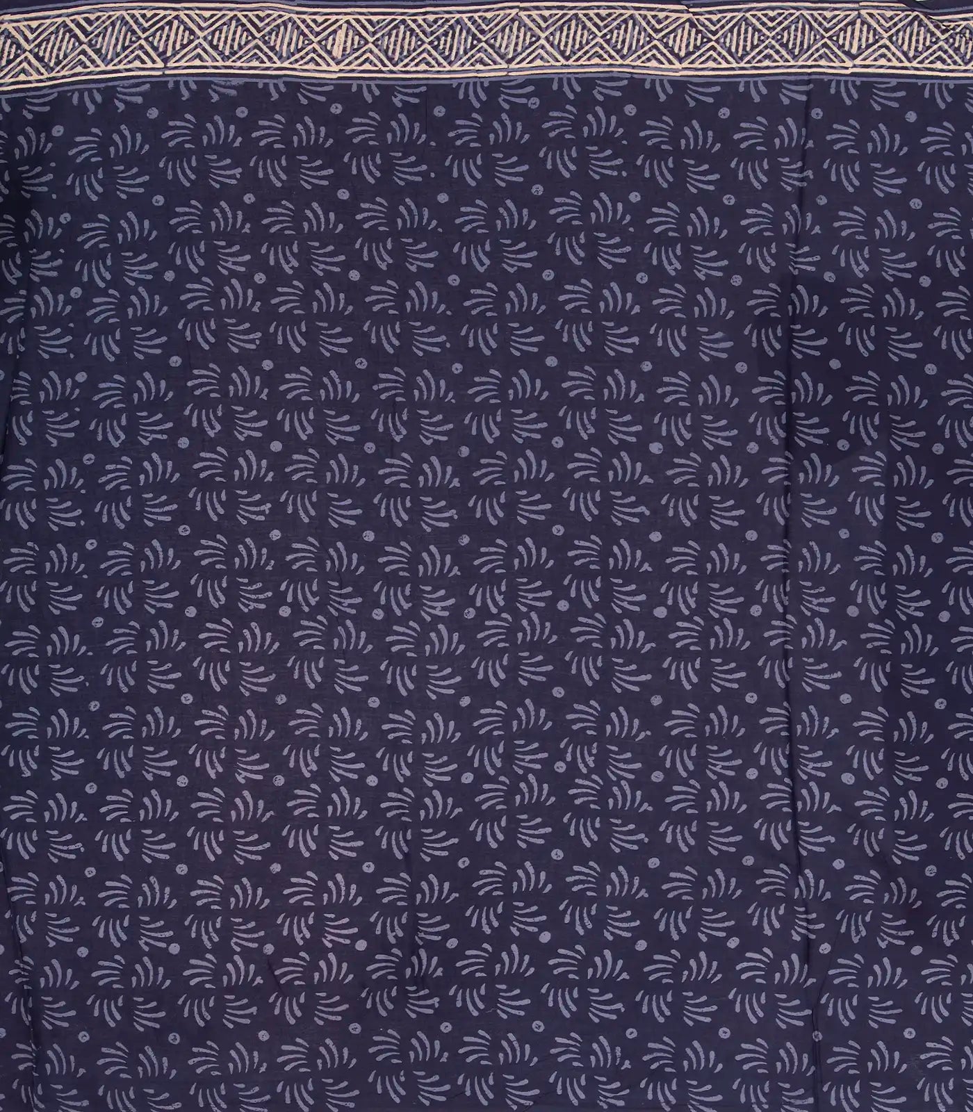 Violet Woven Jaipur Cotton Saree Printed With Floral  Motifs