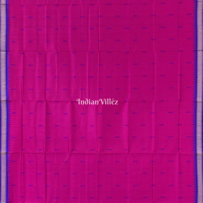 Dark Pink Sachipar Sambalpuri Handloom Tussar Silk Saree