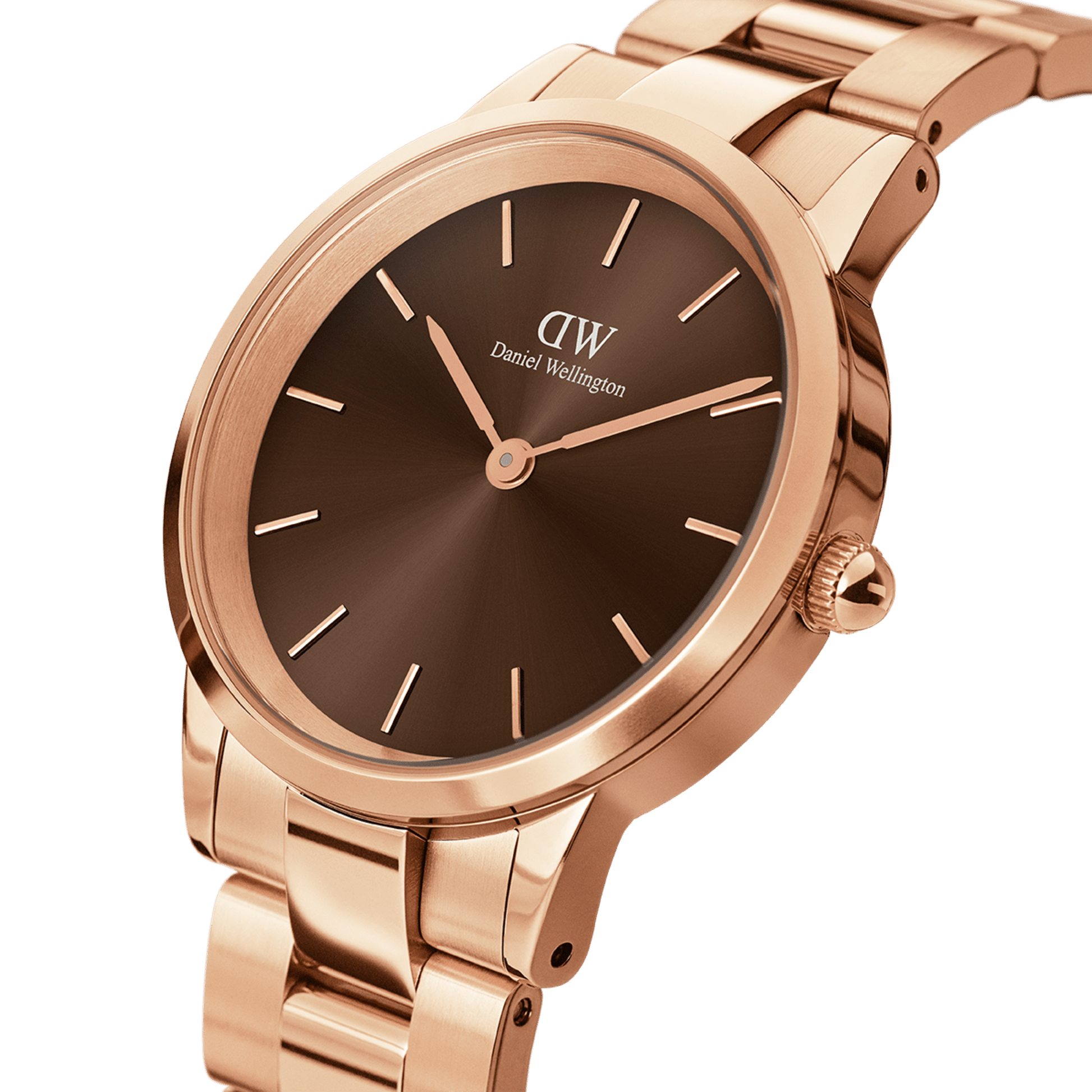 Iconic Link Amber Brown & Rose Gold 40mm