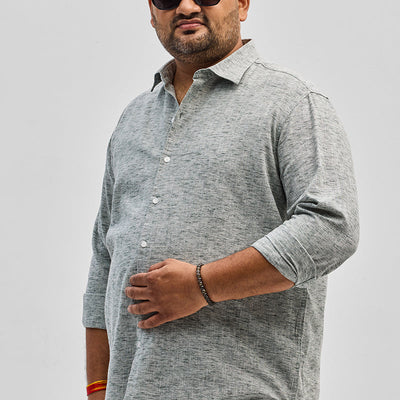 Grey Linen Blend Shirt