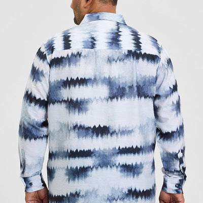 White Abstract Regular Fit Shirt