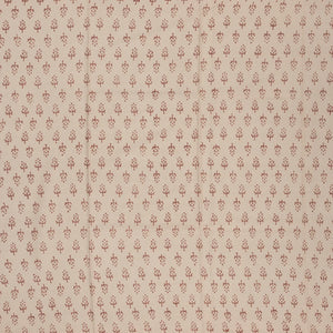 Taupe Woven Jaipur Cotton Saree With Brown Printed Floral Motifs