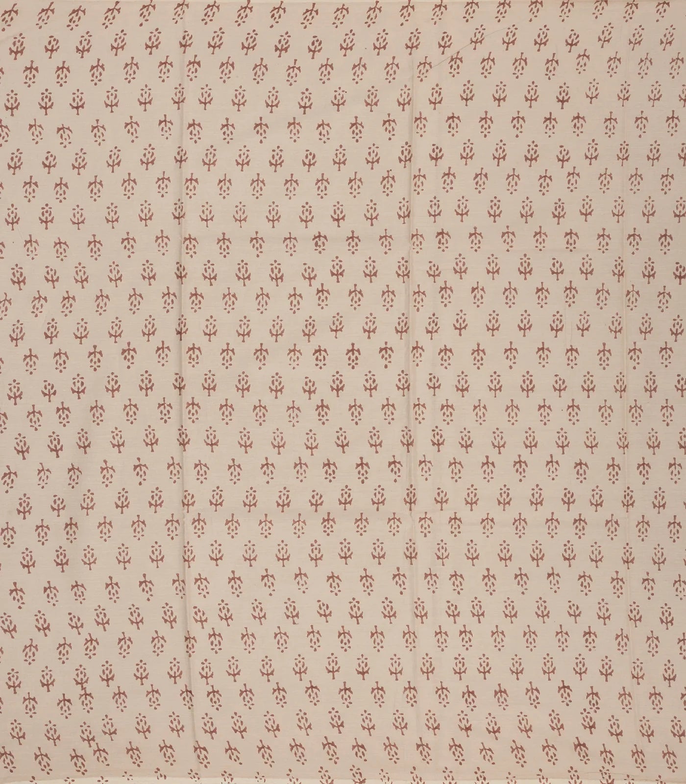 Taupe Woven Jaipur Cotton Saree With Brown Printed Floral Motifs