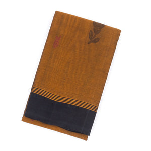 Oil Mustard Handloom Rasipuram Cotton Saree With Floral Buttas
