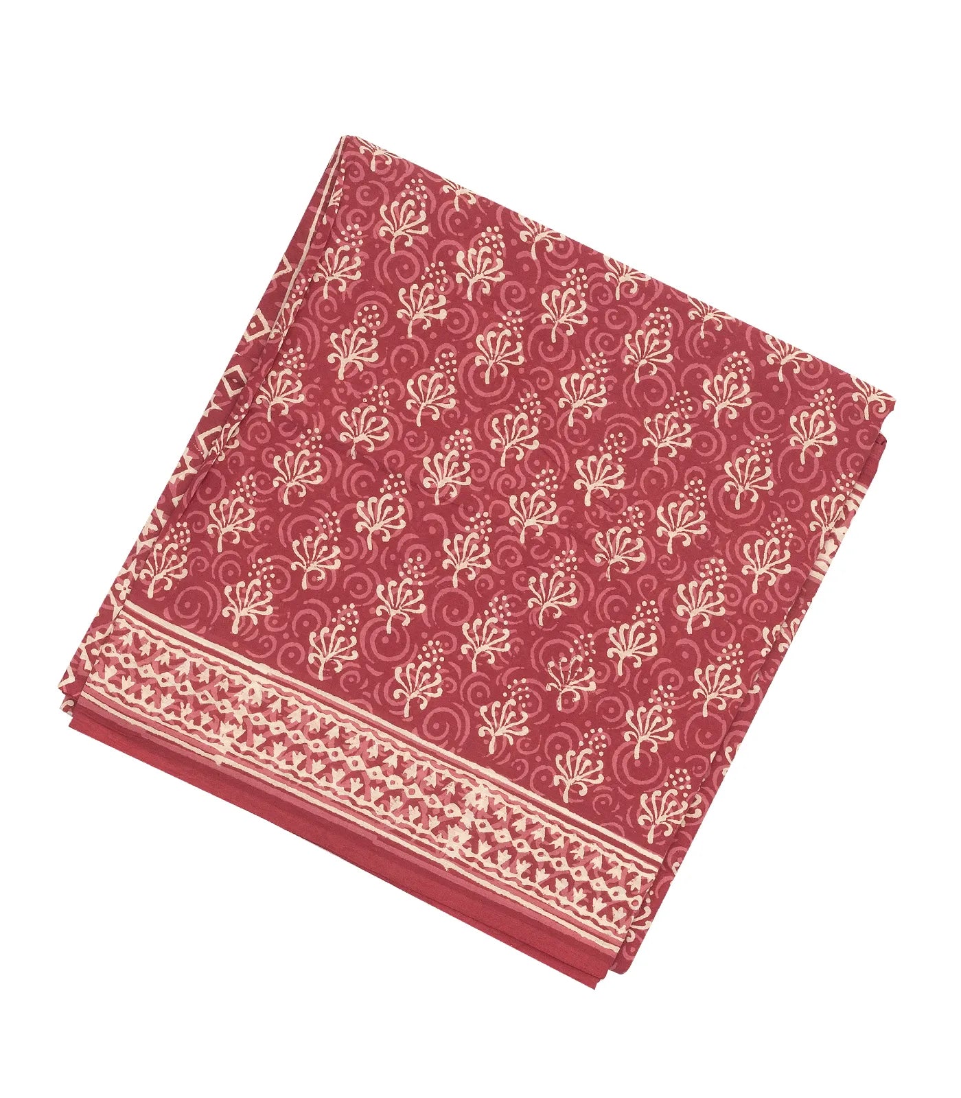 Brown Woven Jaipur Cotton Saree Printed With Floral  Motifs