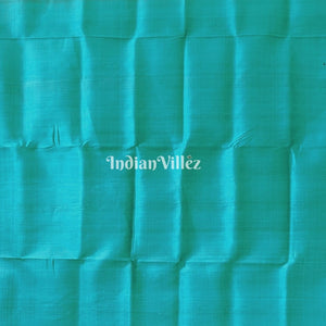 Teal Green Dongria Border Designer Contemporary Silk Saree