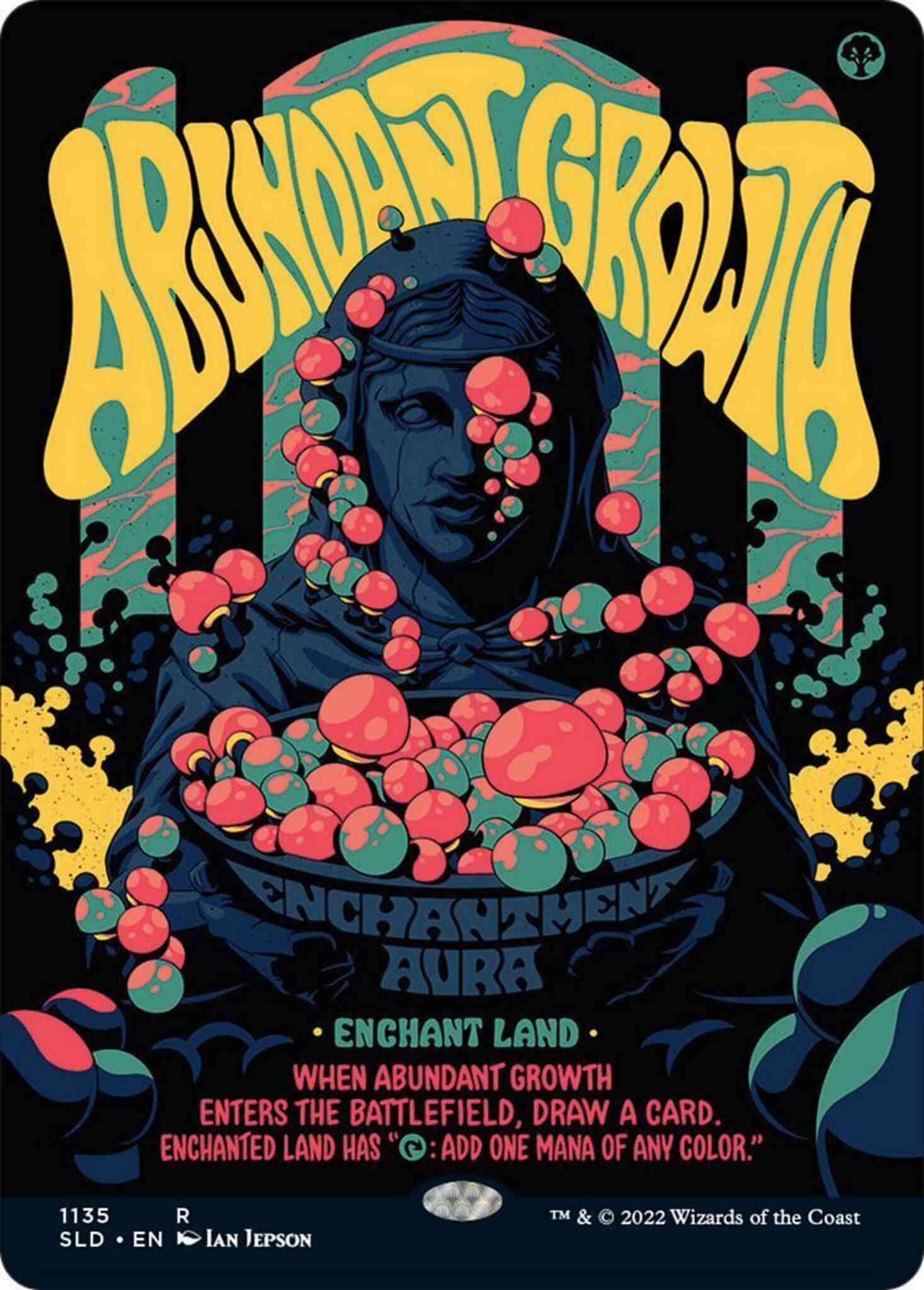 Abundant Growth [1135] [Borderless] [Welcome to the Fungal] [Secret Lair Drop] [Non-Foil]