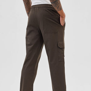 Dark Brown Relaxed Fit Parachute Pants